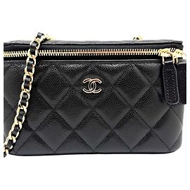 Beauty Case Matelassé Chanel Nero