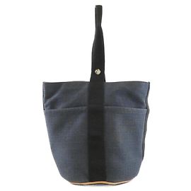 Hermès Hermes Saxo MM Handbag Black Navy blue