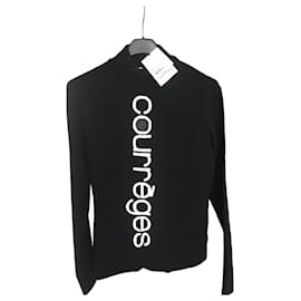 Courreges Courrèges Strickpullover Schwarz mit Logo Schwarz