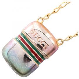 Collar con estuche para píldoras Gucci Sherry Line Roja Verde