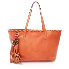 Gucci Orange Leather Tote Bag Orange