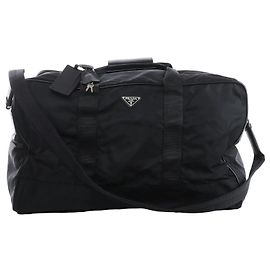 Borsa da viaggio 2Way in nylon Tessuto x pelle Prada Nero Nero