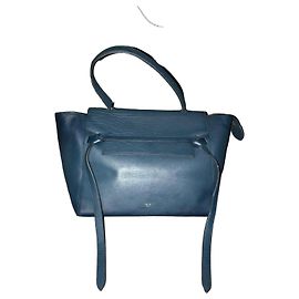 Céline Celine Borsa Belt Pelle Blu Blu