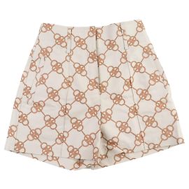 Short de algodão Hermès 34 Marrom Bege