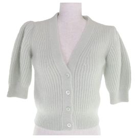 Céline CELINE Mohair-Strickjacke Grün
