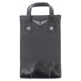 Zadig & Voltaire Phone Case Black Leather Black