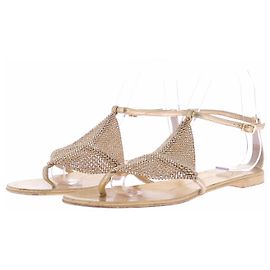 Sandali Giuseppe Zanotti in pelle dorati D'oro