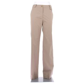 Pantalones Dior beige de algodón Talla 42 Beige