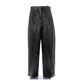 Givenchy Pantalones de cuero negros Negro