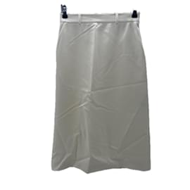 Autre Marque MEDEEA Silk Skirt White White