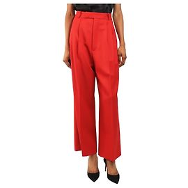 Céline Rote Faltenhose - Größe UK 6 Rot