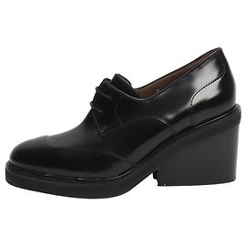 Hermès Escarpins derby à larges blocs noirs - taille EU 36 Noir