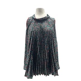 Autre Marque Top sans manche en soie imprimée Multicolore