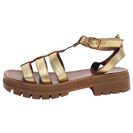 Céline Gold Clea Triomphe sandals - size EU 38 Golden