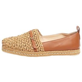 Tod's Espadrilles aus braunem Raffia und Gummi - Größe EU 38.5 Braun
