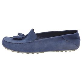 Loro Piana Mocassins à glands en daim bleu - taille EU 38 Bleu