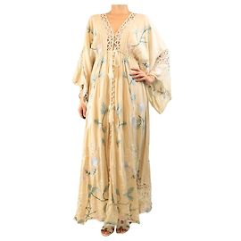 Autre Marque Robe maxi à fleurs crème - taille M Autre