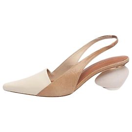 Rejina Pyo Neutrale Connie Slingback-Pumps - Größe EU 37 Roh
