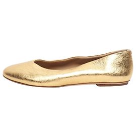 Sergio Rossi Gold metallic leather ballet flats - size EU 40 Golden
