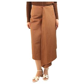 Marni Falda midi de línea A marrón - talla UK 10 Castaño
