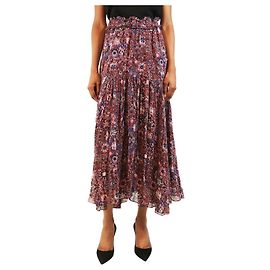 Isabel Marant Etoile Gonna lunga stampata viola - taglia UK 6 Porpora