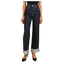 Ulla Johnson Vaqueros índigo con vuelta - talla UK 6 Azul