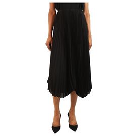 Autre Marque Falda midi plisada negra - talla UK 4 Negro