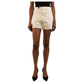 Paige Jeans Short en denim blanc à ourlet brut - taille UK 8 Blanc