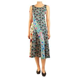 Weekend Max Mara Robe midi fleurie verte sans manches - taille S Vert