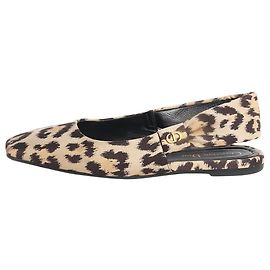 Dior Sapatilhas slingback com estampa de leopardo castanha - tamanho EU 38 (UK 5) Marrom