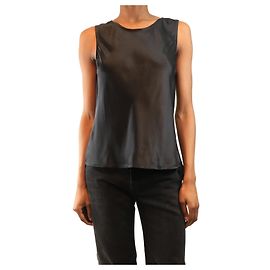 Autre Marque Top de seda negro - talla S Negro