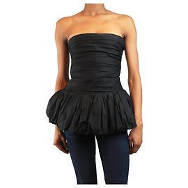 Khaite Schwarzes gerafftes Bandeau-Top - Größe UK 4 Schwarz