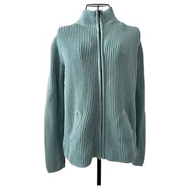 Autre Marque Lauren Ralph Lauren Strickjacke mit Reißverschluss Hellblau