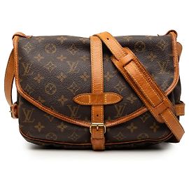 Louis Vuitton Marrom Monogram Saumur 30 Marrom