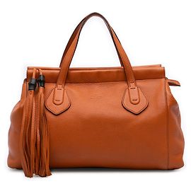 Sac à main Lady Tassel en cuir orange Gucci Orange