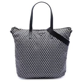 Prada Black Tessuto Stampato Satchel Black