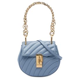 Bolsa Drew Bijou em couro matelassê azul mini Chloé Azul Azul claro