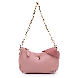 Borsa Prada Pink Saffiano Lux Re Edition 2005 Rosa