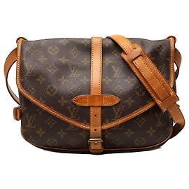Louis Vuitton Marrom Monogram Saumur 25 Marrom