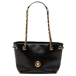 Borsa a tracolla La Medusa in pelle nera Versace Nero