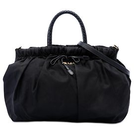 Bolsa Prada Black Tessuto com laço Preto