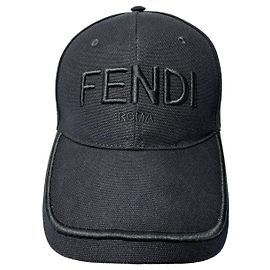 Gorra Fendi Roma Logotipo Bordado - Negro Negro
