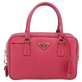 Prada Bauletto em couro Saffiano Small Rosa