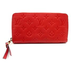 Portafoglio Zippy Louis Vuitton in pelle rossa Rosso