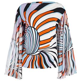 Emilio Pucci Abstract Kaftan Top in Multicolor Polyester Other Python print