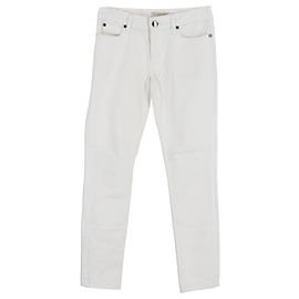 Vaqueros de corte recto Burberry en algodón blanco Blanco Crudo