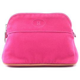 Hermès Hermes Bolide Pouch 20 Canvas Leather Rosa
