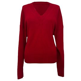 Pull Amy en maille à col en V d'Isabel Marant en cachemire rouge Rouge