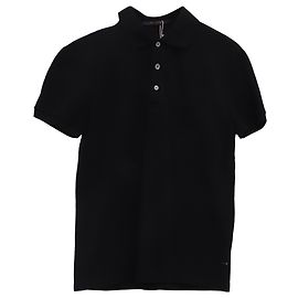 Polo a maniche corte Louis Vuitton in cotone nero Nero