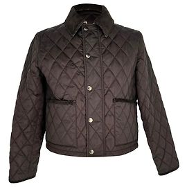 Jaqueta curta acolchoada Burberry em poliamida marrom Marrom Vermelho